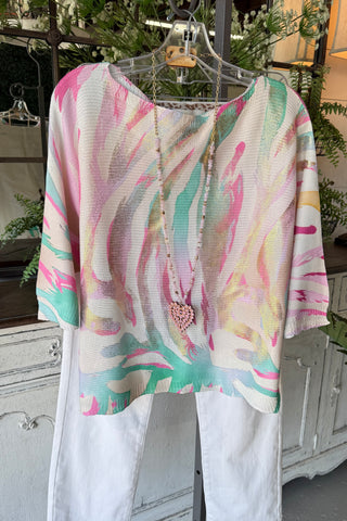 High Tide Sweater Pink Multi Sweater OHLALA