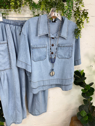Garrett Top Chambray