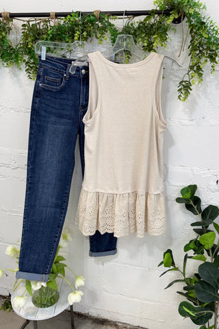 Chantelle Top Oatmeal by Easel