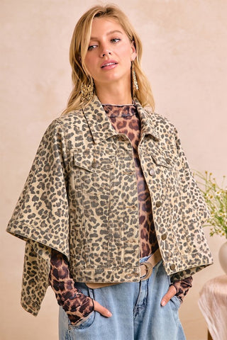 Game Plan Cape Jacket Leopard by Bibi