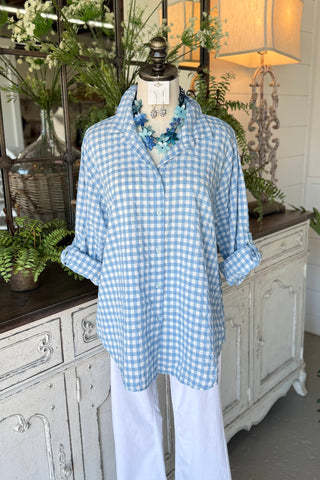 Loraine Top Lt Blue Shirts & Tops YOLLY