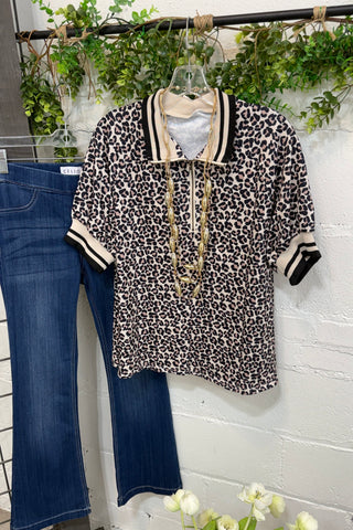 Boundless Top Leopard Shirts & Tops Carol's Boutique