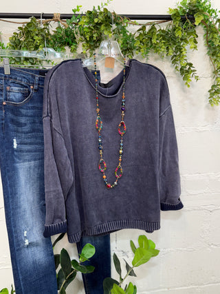 Boyfriend Sweater Navy sweater MuMu/JY