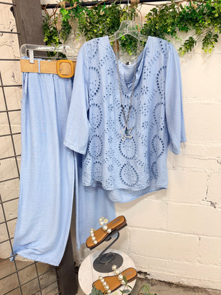 Maisie Top Lt Blue Shirts & Tops D Style