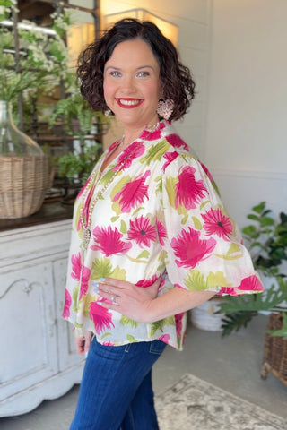 Rene Top Strawberry Mix Shirts & Tops Gigio