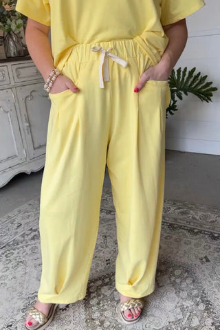 Settle Down Pant Set Yellow RESTOCK Soon Top & Pant Set Davi & Dani