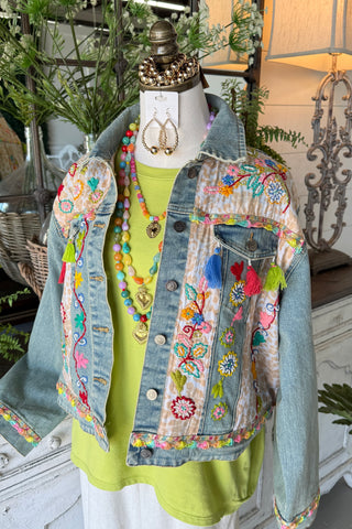 Color Burst Jacket Denim by POL Clothing