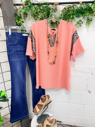 Ensnared Top Salmon Shirts & Tops Heimish USA