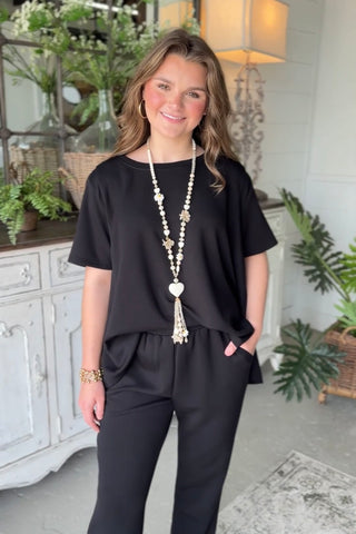 In Demand Pant Set Black Top & Pant Set Brad and Rena