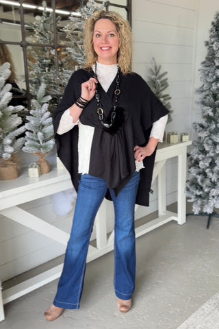 Romie Ruana Wrap Black Wrap Wona Trading