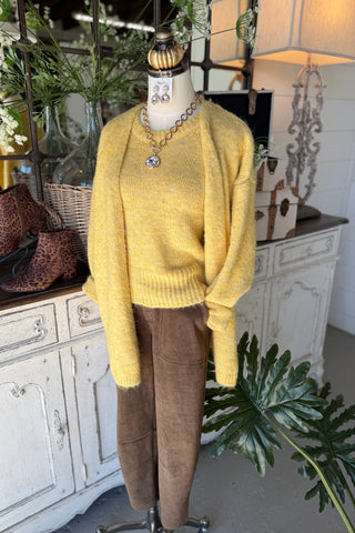 Gleeful Cardigan Set Honey Sweater Pol Clothing