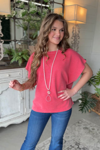 Daryl Top Boho Red by Easel Shirts & Tops Easel