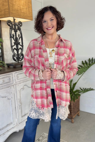 Belinda Shacket Pink RESTOCK Soon