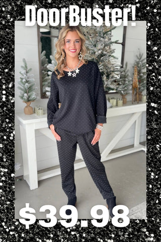 Gallery Pant Set Black Top & Pant Set D Style