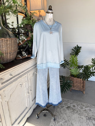 Happiness Top Blue Shirts & Tops MuMu/JY