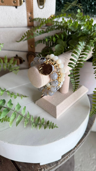 Bondi Bracelet Set Grey