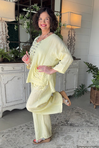 Charlize Top Yellow Shirts & Tops Sole Luna