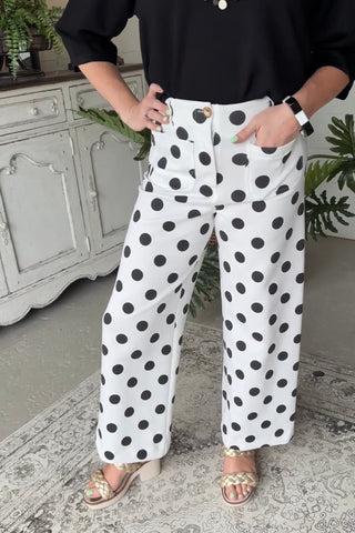 On Point Pants White Black Pants Oddi