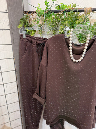 Gallery Pant Set Beige Top & Pant Set D Style