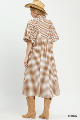 Harrison Long Dress Brown by Umgee Dresses Umgee