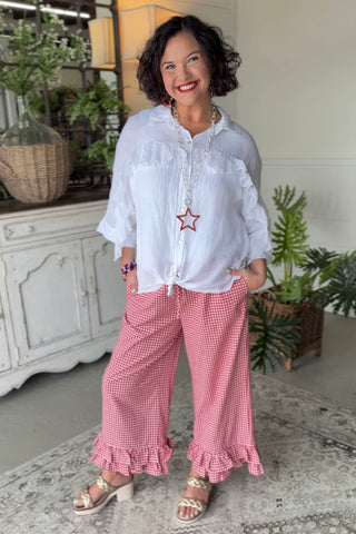 Checkmate Pants Red