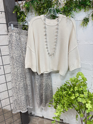 Anita Sweater Ivory Sweater Blu Pepper