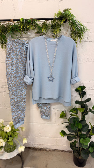 Lovin Leopard Pants Blue