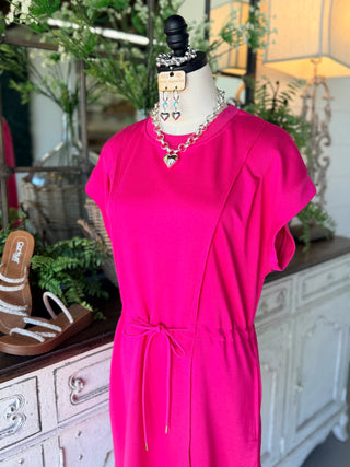Fuchsia Mini Dress by Umgee Dresses Umgee