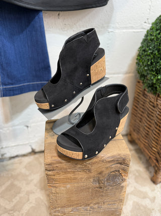 Frisky Black Wedges by Corky's Shoes Corky's Footwear