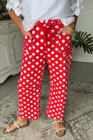 Ellie May Jeans Red/Polka by Jodifl Pants Jodifl