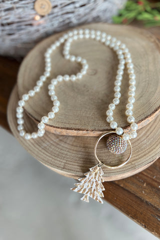 White Christmas Necklace BFF