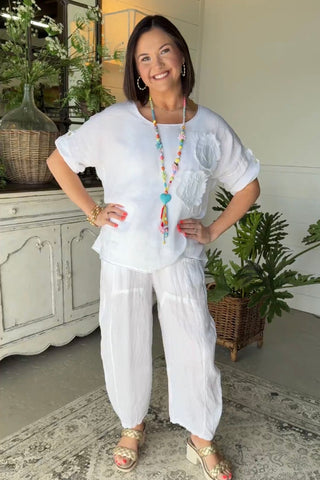 Hey Girl Linen Pants White Pants Miss Coco