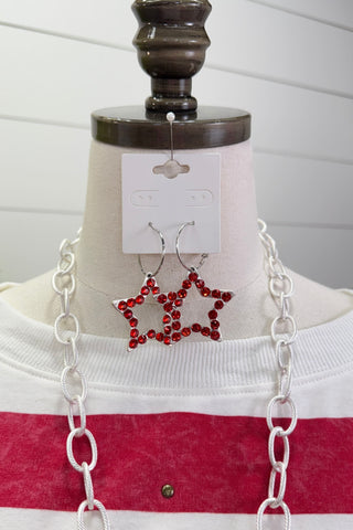 Daystar Earrings Red Earrings BFF