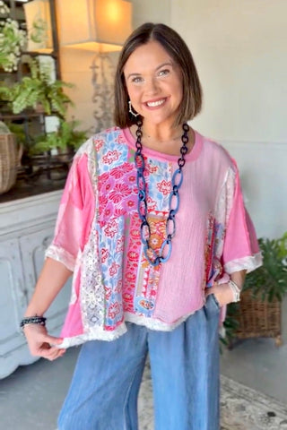Evermore Top Candy Pink by POL Clothing Shirts & Tops Pol Clothing