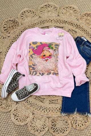 Blingy Beard Santa Sweatshirt Pink Sweatshirt Raisin' Arrows