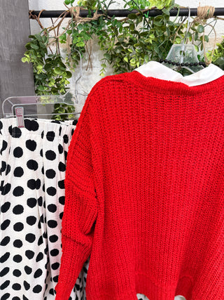 Judy Cardigan Cherry Red Cardigan Miracle