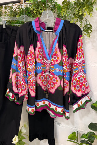 Sharice Top Black by Umgee Shirts & Tops Umgee