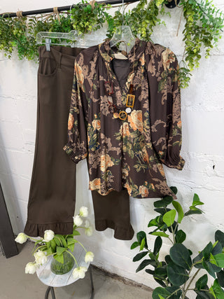 Lennox Top Brown by Umgee