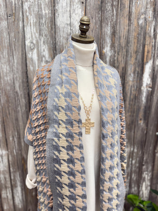 Cool Evenings Wrap Grey/Beige Wrap A Touch Of Style