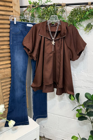 Ashburn Top Coffee by Gigio Shirts & Tops Gigio