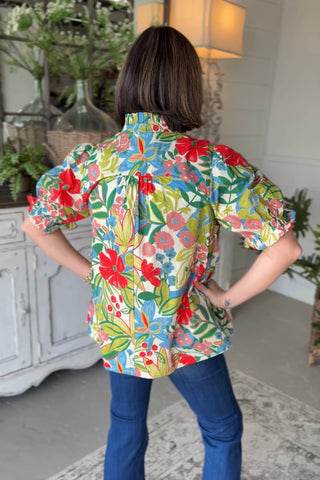 Cammie Top Cream Mix by Umgee Shirts & Tops Umgee