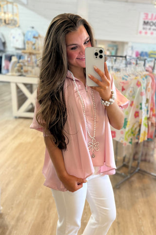 Bambi Top Light Pink Shirts & Tops Glam