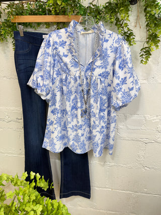 Blue Willow Top Blue Shirts & Tops Haptics