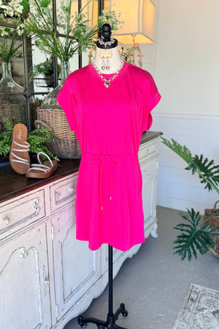 Fuchsia Mini Dress by Umgee Dresses Umgee