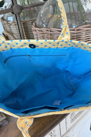 Lulu Mac Polka Dot Tote Yellow Tote Lulu Mac