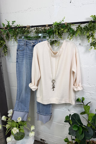Beach Party Top Cream Shirts & Tops Tres Bien
