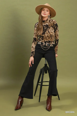 Encounters Top Brown by Umgee Shirts & Tops Umgee