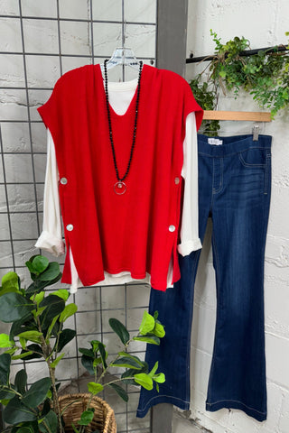 Side Stitch Sweater Beige sweater Miss Carla