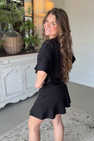 Reagan Skort Set Black by Umgee