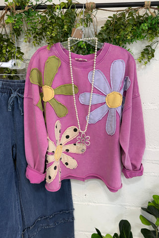 Petal Crush Top Dragon Fruit by Easel